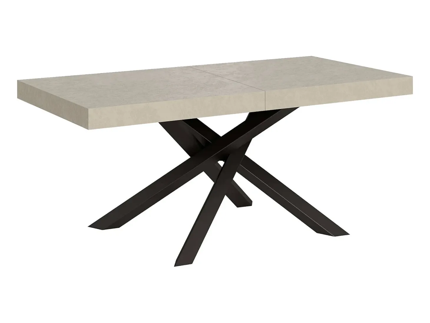 Mesa extensible 160/264x90 cm Volantis cachemira patas antracita