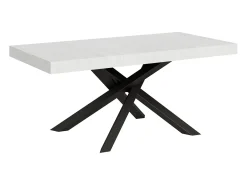 Mesa extensible 180/284x90 cm Volantis fresno blanco patas antracita
