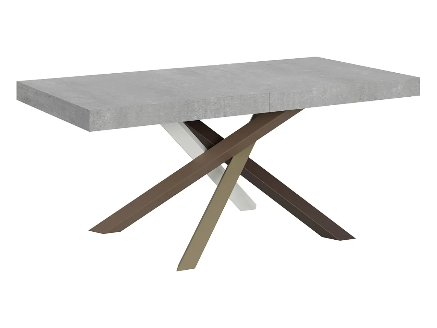 Mesa extensible 180/284x90 cm Volantis cemento patas multicolor 4/C