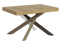 Mesa extensible 130/234x90 cm Volantis roble natural patas multicolor 4/C