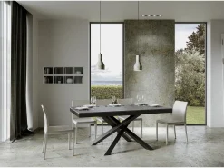 Mesa extensible 180/440x90 cm Volantis Evolution cemento estructura et patas antracita
