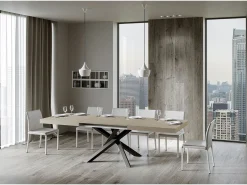 Mesa extensible 180/440x90 cm Volantis cachemira patas antracita