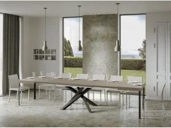 Mesa extensible 180/440x90 cm Volantis cachemira patas antracita
