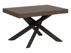 Mesa extensible 130/390x90 cm Volantis nogal patas antracita