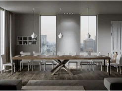 Mesa extensible 90x130/390 cm Volantis Premium Nogal estructura multicolor 4/C