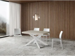 Mesa extensible 90x120/380 cm Volantis Premium estructura blanca cachemira