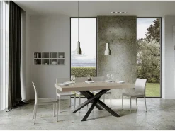 Mesa extensible 90x180/284 cm Volantis Premium cachemira patas antracita