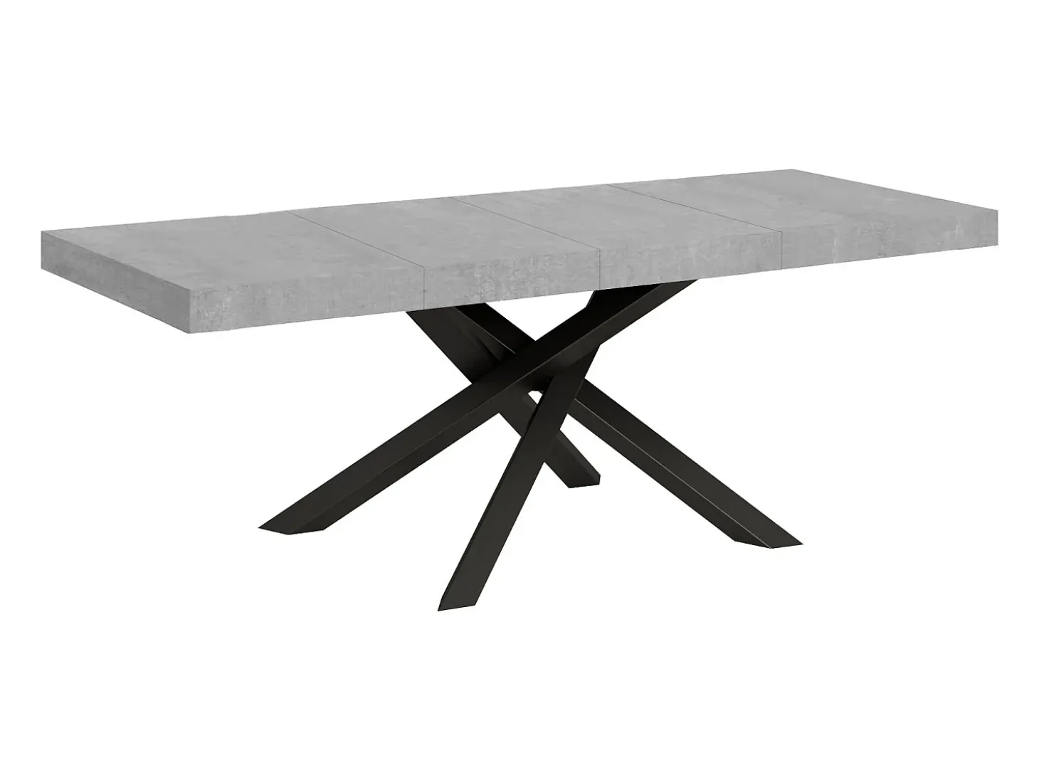 Mesa extensible 180/284x90 cm Volantis Premium cemento patas antracita