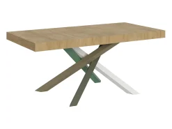 Mesa extensible 180/284x90 cm Volantis roble natural patas multicolor 4/A