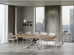 Mesa extensible 90x160/420 cm Volantis Premium Roble Natural estructura multicolor 4/C