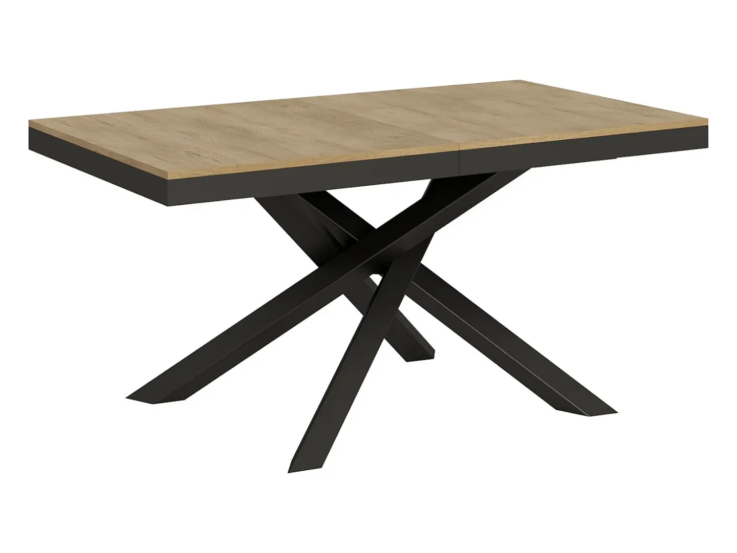Mesa extensible 160/264x90 cm Volantis Evolution roble natural estructura et patas antracita