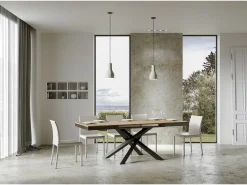 Mesa extensible 180/440x90 cm Volantis Evolution roble natural estructura et patas antracita