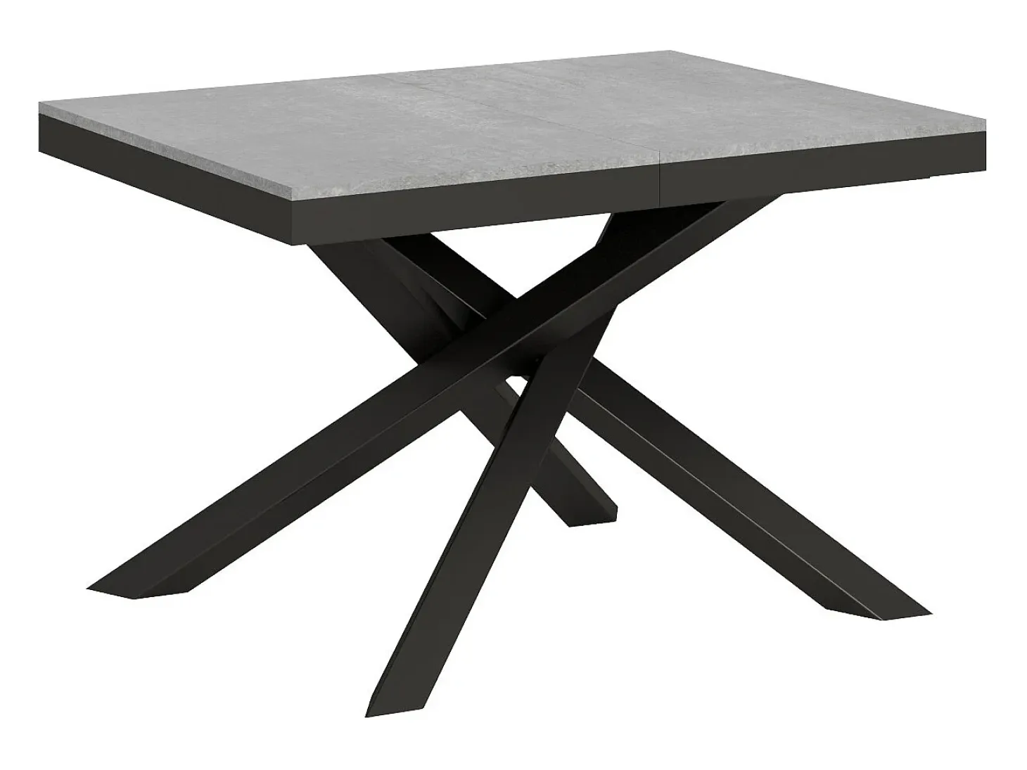 Mesa extensible 120/224x90 cm Volantis Evolution cemento estructura et patas antracita