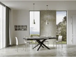 Mesa extensible 120/224x90 cm Volantis Evolution cemento estructura et patas antracita