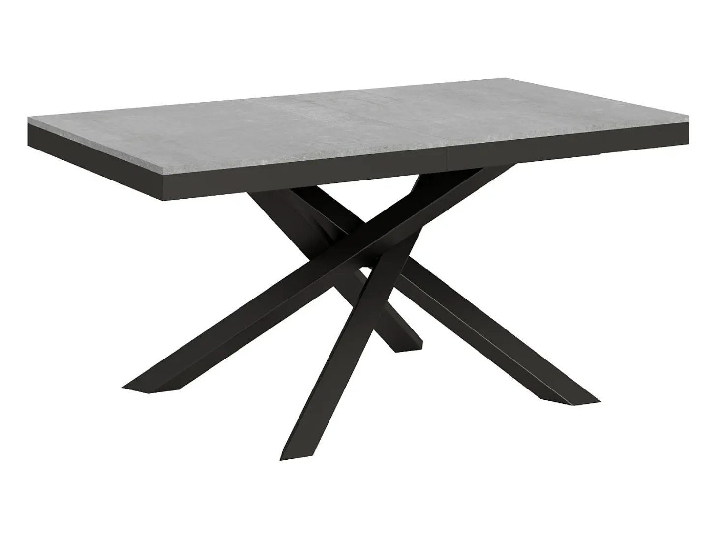 Mesa extensible 160/264x90 cm Volantis Evolution cemento estructura et patas antracita