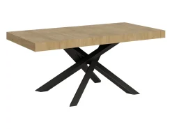 Mesa extensible 180/284x90 cm Volantis roble natural patas antracita