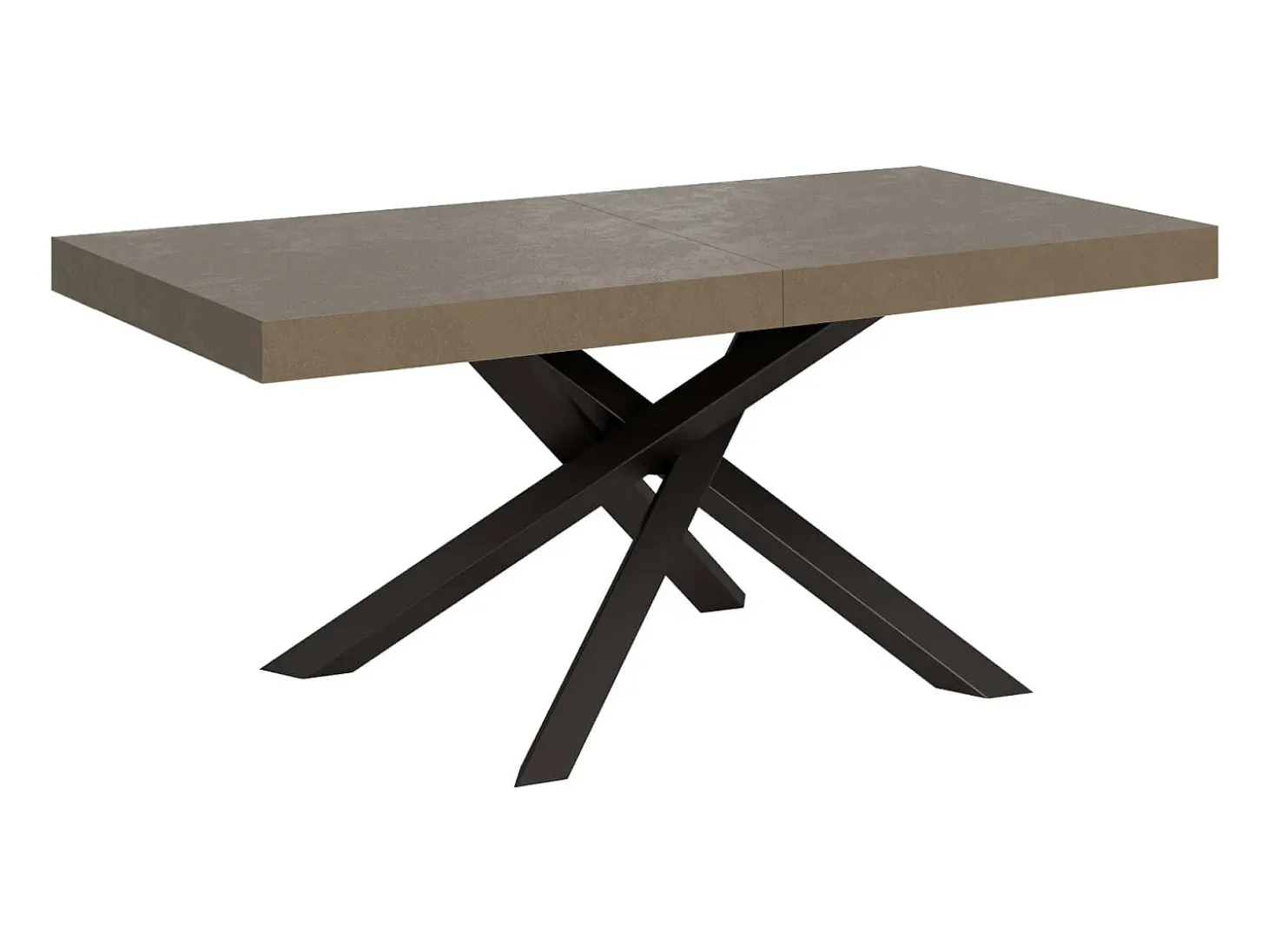 Mesa extensible 160/264x90 cm Volantis gris paloma patas antracita
