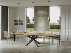 Mesa extensible 160/420x90 cm Volantis Evolution roble natural estructura et patas antracita