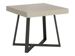 Mesa extensible 90/194x90 cm Zeplir cachemira patas antracita