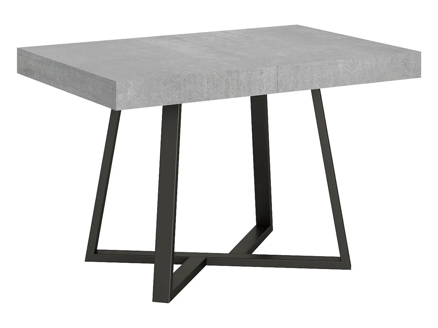 Mesa extensible 130/234x90 cm Zeplir cemento patas antracita