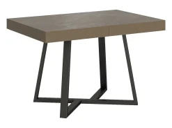 Mesa extensible 120/224x90 cm Zeplir gris paloma patas antracita