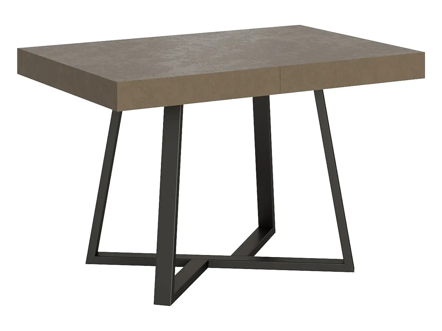 Mesa extensible 120/224x90 cm Zeplir gris paloma patas antracita