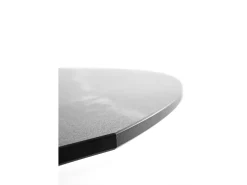 Mesa extensible 120/160x90 pie de roble con sobre cerámico negro