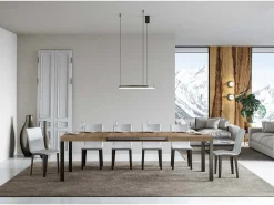 Mesa extensible 140/224x80cm Everyday roble natural patas antracita