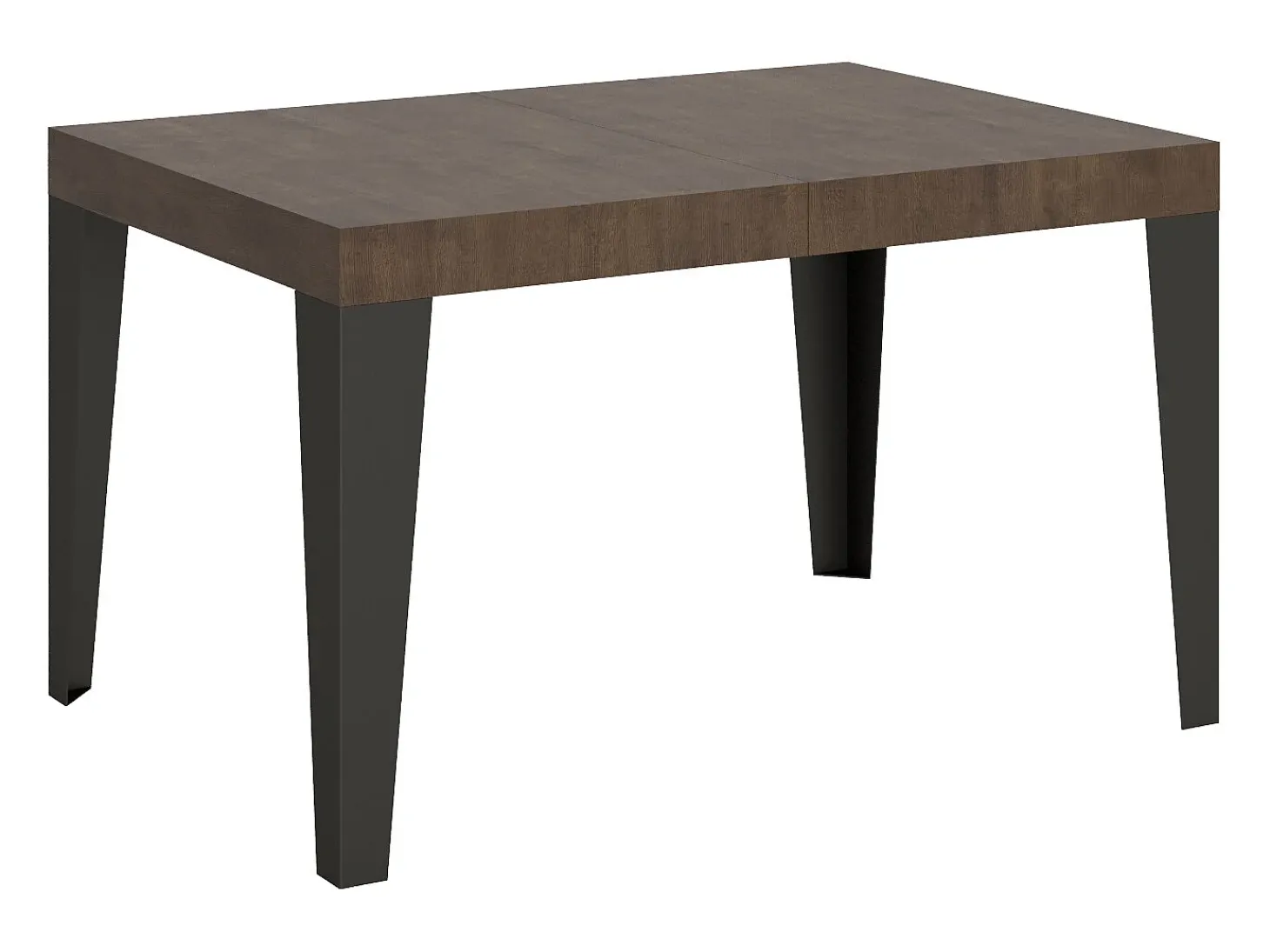 Mesa extensible 140/224x80cm Flame nogal patas antracita