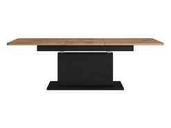 Mesa extensible y regulable en altura ALLAN negra y roble