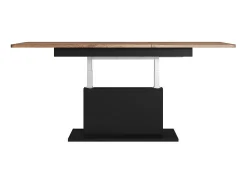 Mesa extensible y regulable en altura ALLAN negra y roble