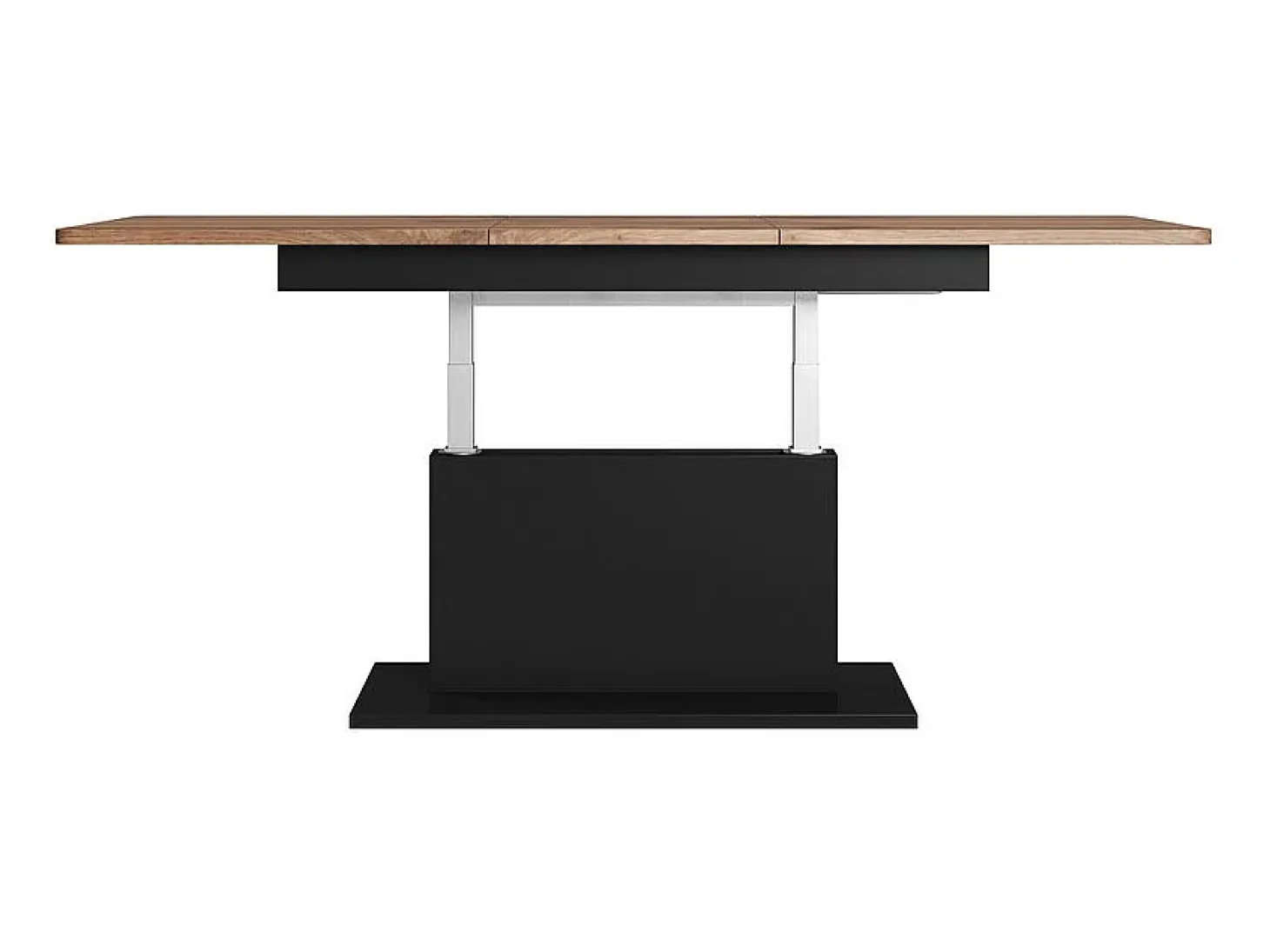Mesa extensible y regulable en altura ALLAN negra y roble