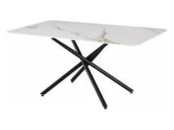 Mesa Fija de Comedor con Acabado Marmol 160cm, Gris