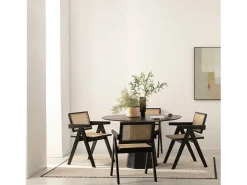 Mesa fija de Lacado Negro 76 x 120- Olivier