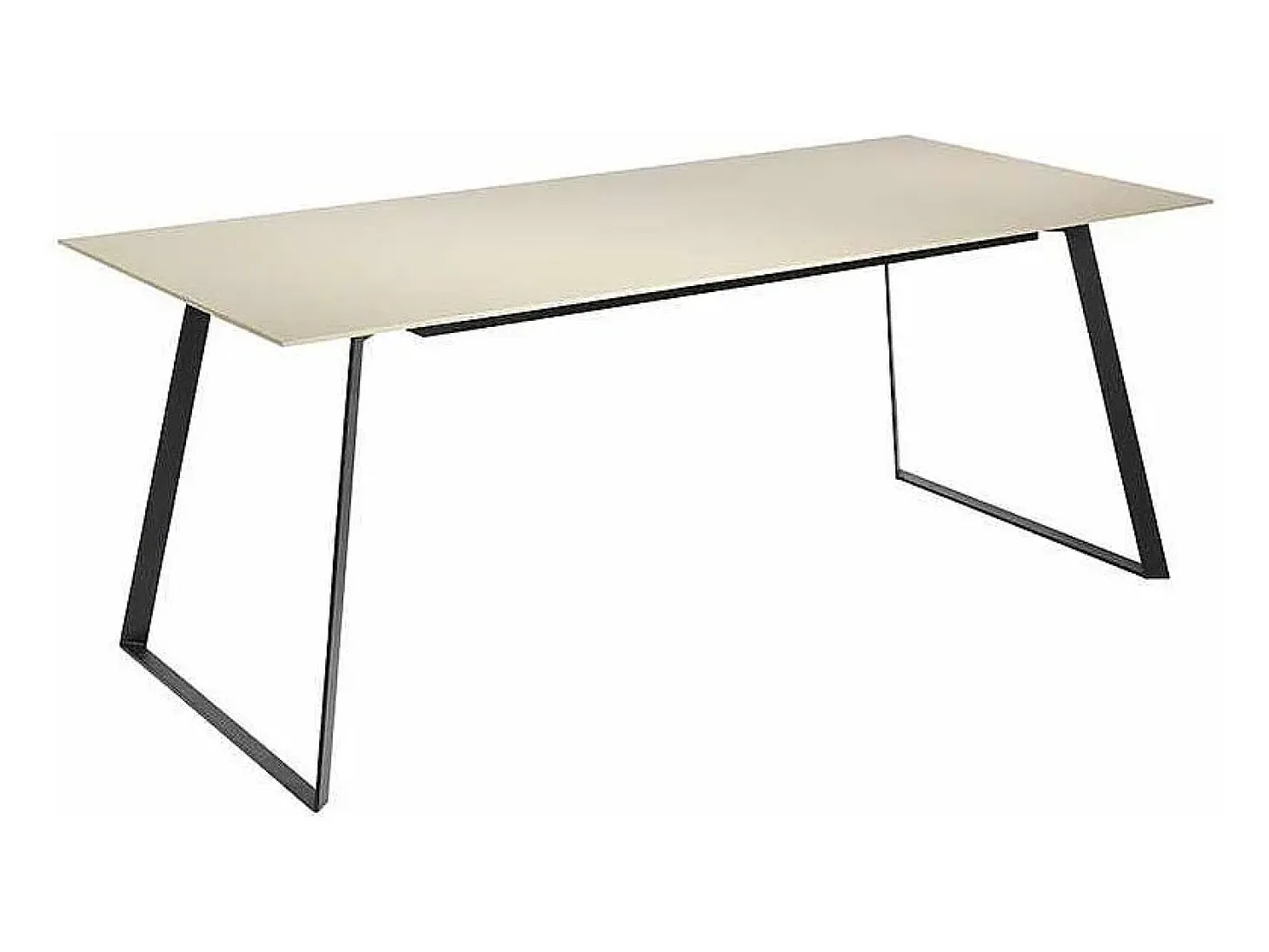 Mesa fija rectangular en blanco Leire, 180 x 90 x 75 cm (largo x ancho x alto)