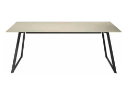 Mesa fija rectangular en blanco Leire, 180 x 90 x 75 cm (largo x ancho x alto)