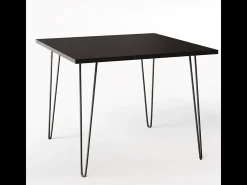 Mesa HAIRPIN 90 x 90 cm para cocina, salón, comedor Negro