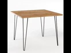 Mesa HAIRPIN 90 x 90 cm para cocina, salón, comedor Roble Craft