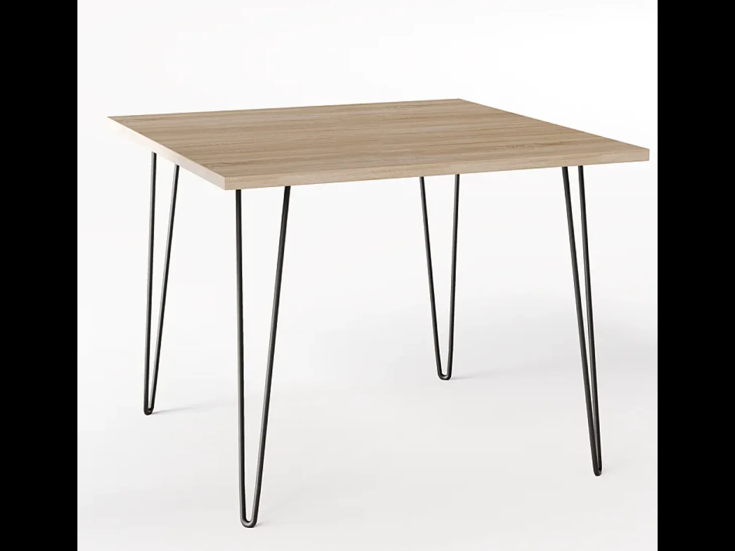 Mesa HAIRPIN 90 x 90 cm para cocina, salón, comedor Roble Sonoma
