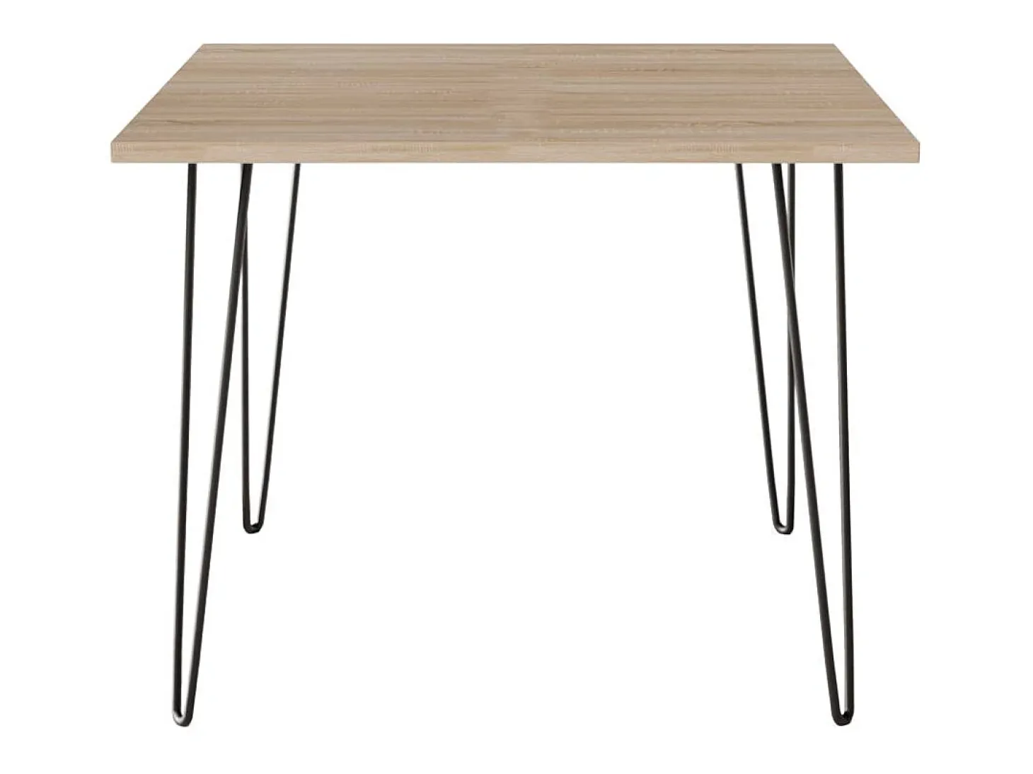 Mesa HAIRPIN 90 x 90 cm para cocina, salón, comedor Roble Sonoma