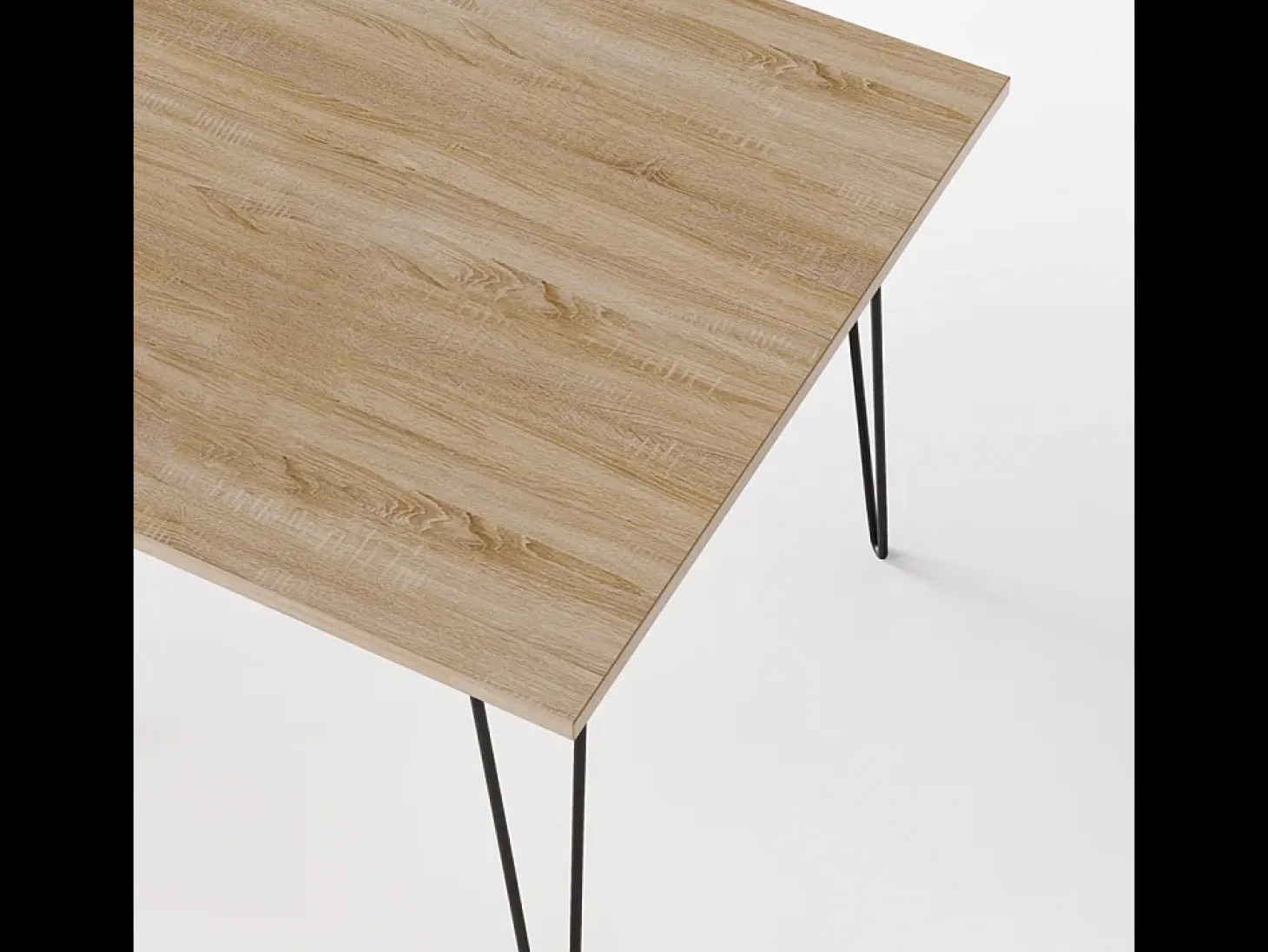 Mesa HAIRPIN 90 x 90 cm para cocina, salón, comedor Roble Sonoma