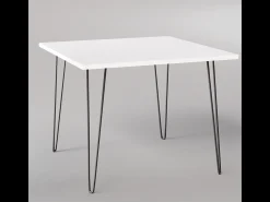 Mesa HAIRPIN 90 x 90 cm para cocina, salón, comedor Blanco