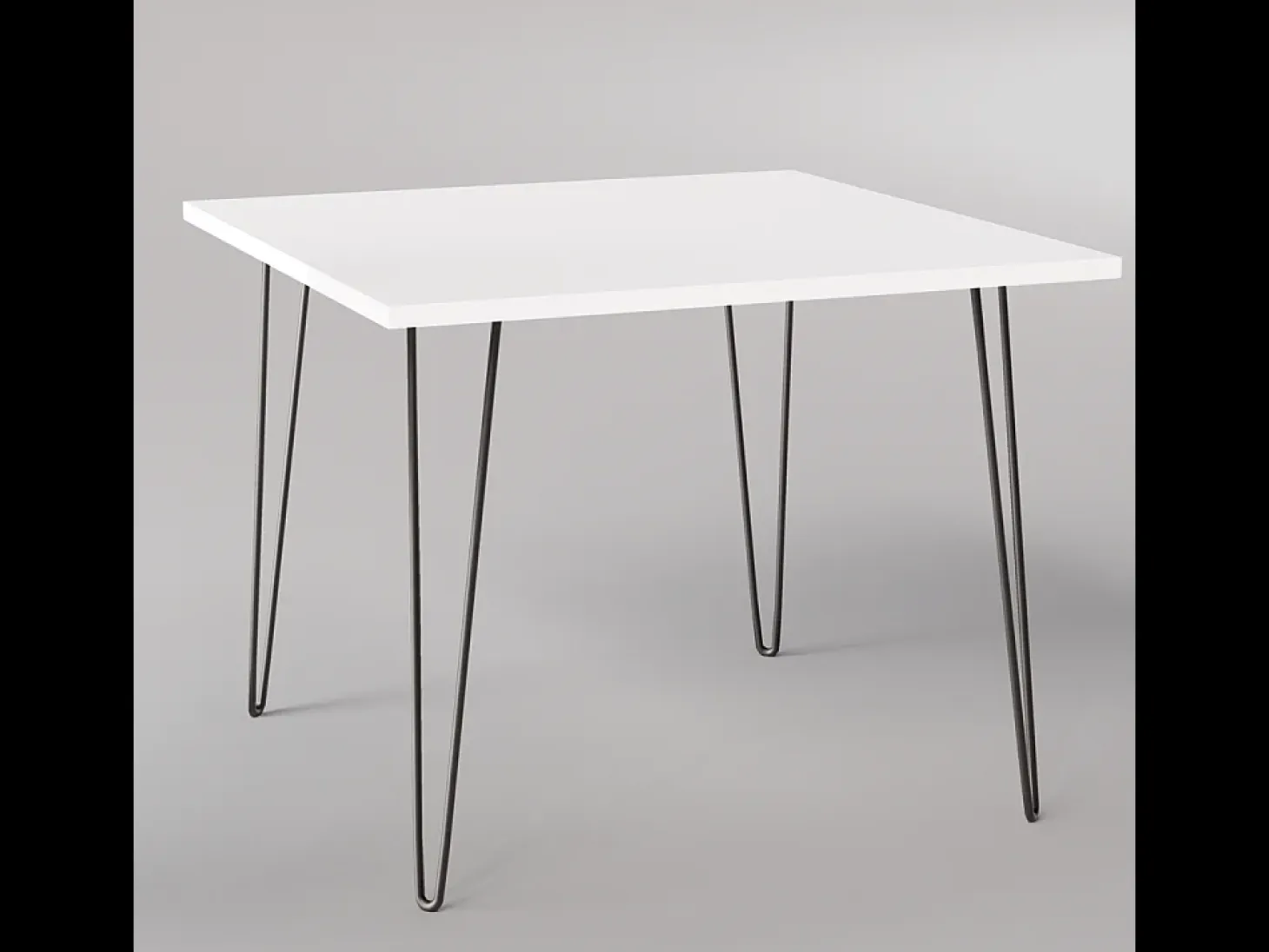 Mesa HAIRPIN 90 x 90 cm para cocina, salón, comedor Blanco