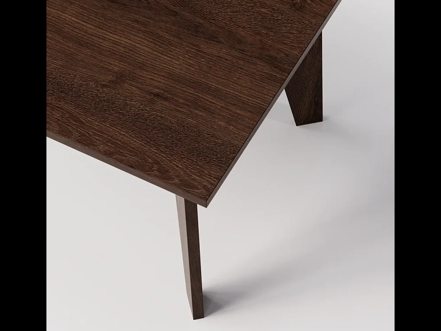 Mesa HOLT 180 x 95 cm para cocina, salón, comedor Roble Chocolate