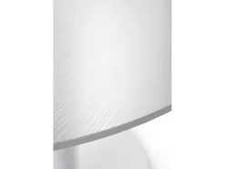 Mesa melamina blanca 80 diametro, pie central metálico blanco