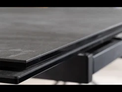 Mesa metálica extensible Erol efecto mármol gris 180-260cm