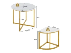 Mesa moderna con 4 sillas de terciopelo blanco, estructura de MDF y hierro dorado, elegante conjunto