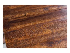 Mesa NALKO 200 cm – Tablero de madera maciza de acacia y estructura de metal negro – Elegancia industrial y autenticidad natural