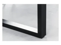 Mesa NALKO 200 cm – Tablero de madera maciza de acacia y estructura de metal negro – Elegancia industrial y autenticidad natural