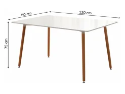 Mesa Nordica de Comedor o Cocina Moritz 120cm Blanco